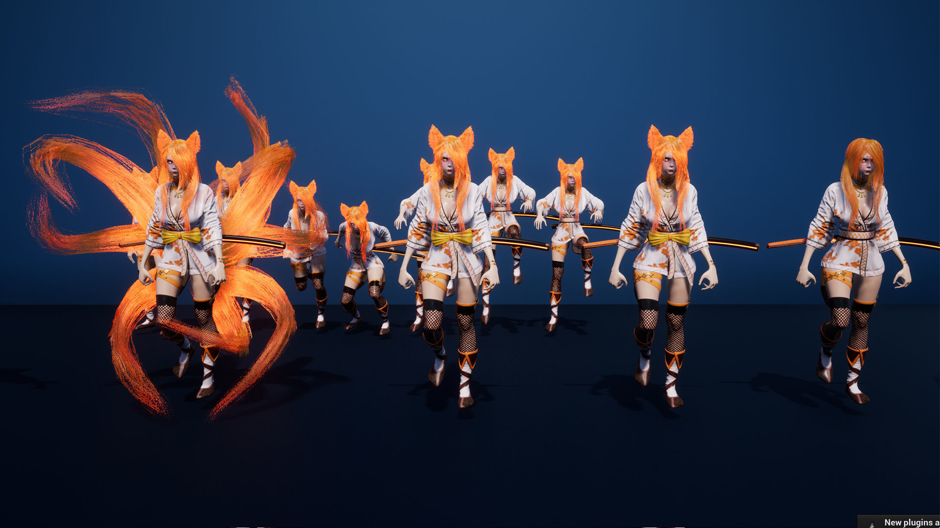 Kitsune Game Ready Low Poly Low-poly 3D model_32