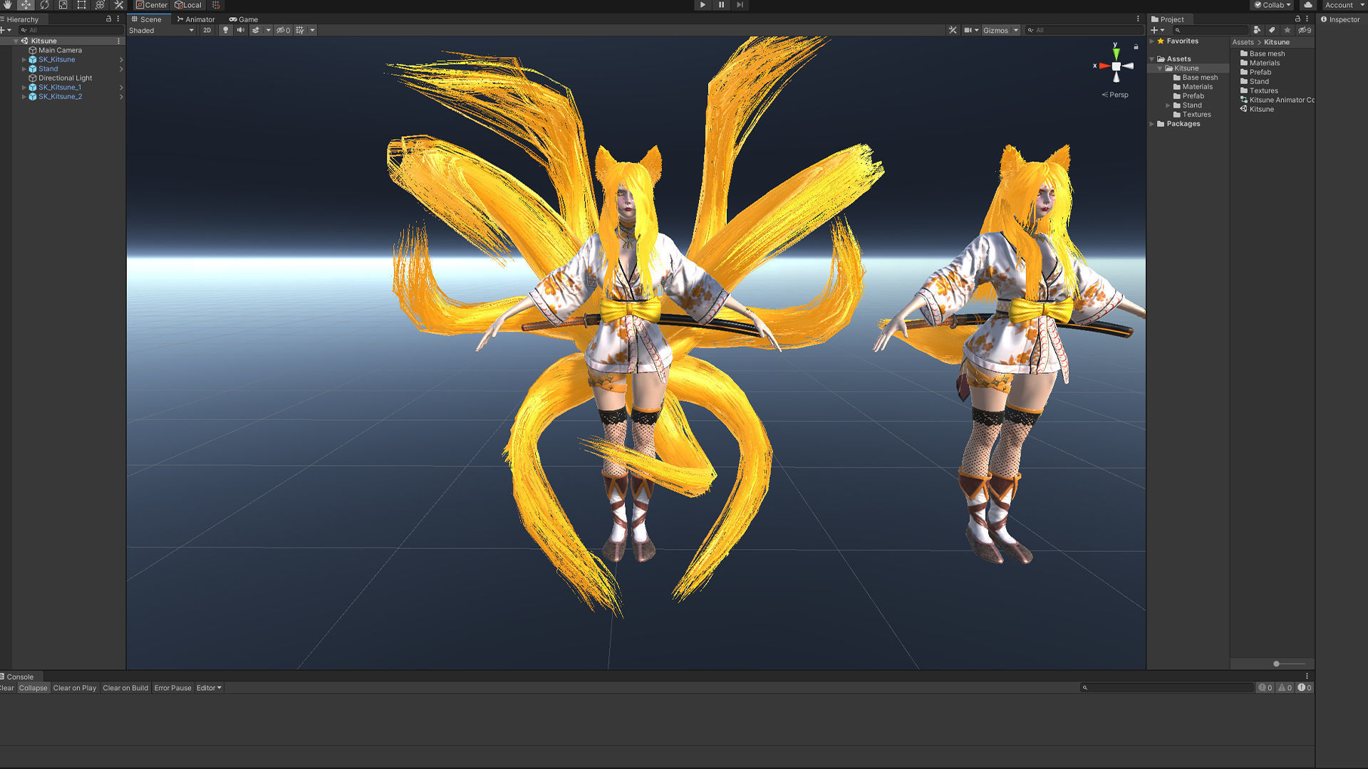 Kitsune Game Ready Low Poly Low-poly 3D model_19