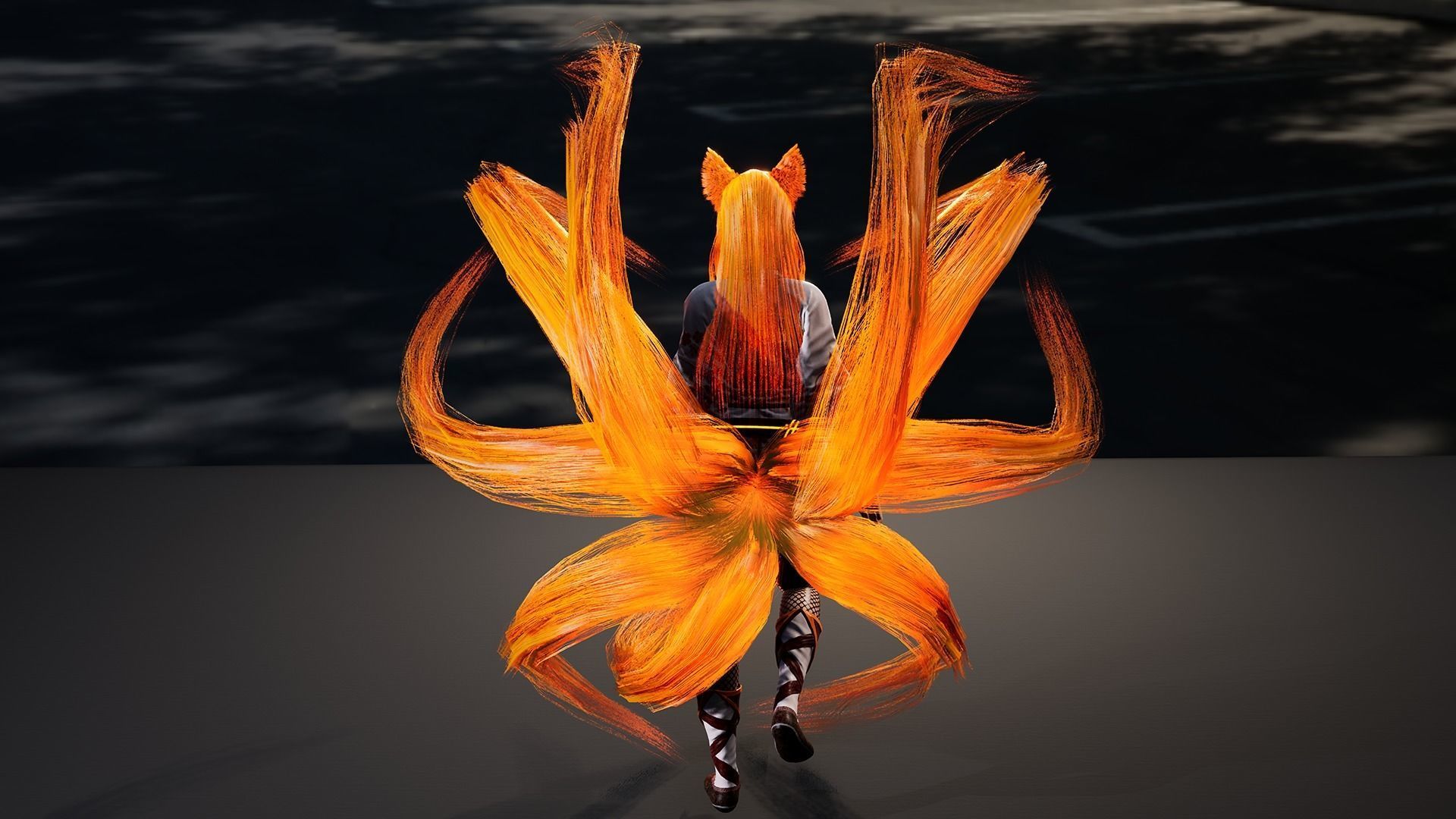 Kitsune Game Ready Low Poly Low-poly 3D model_12