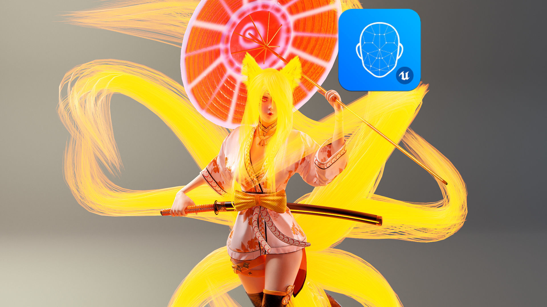 Kitsune Game Ready Low Poly Low-poly 3D model_0