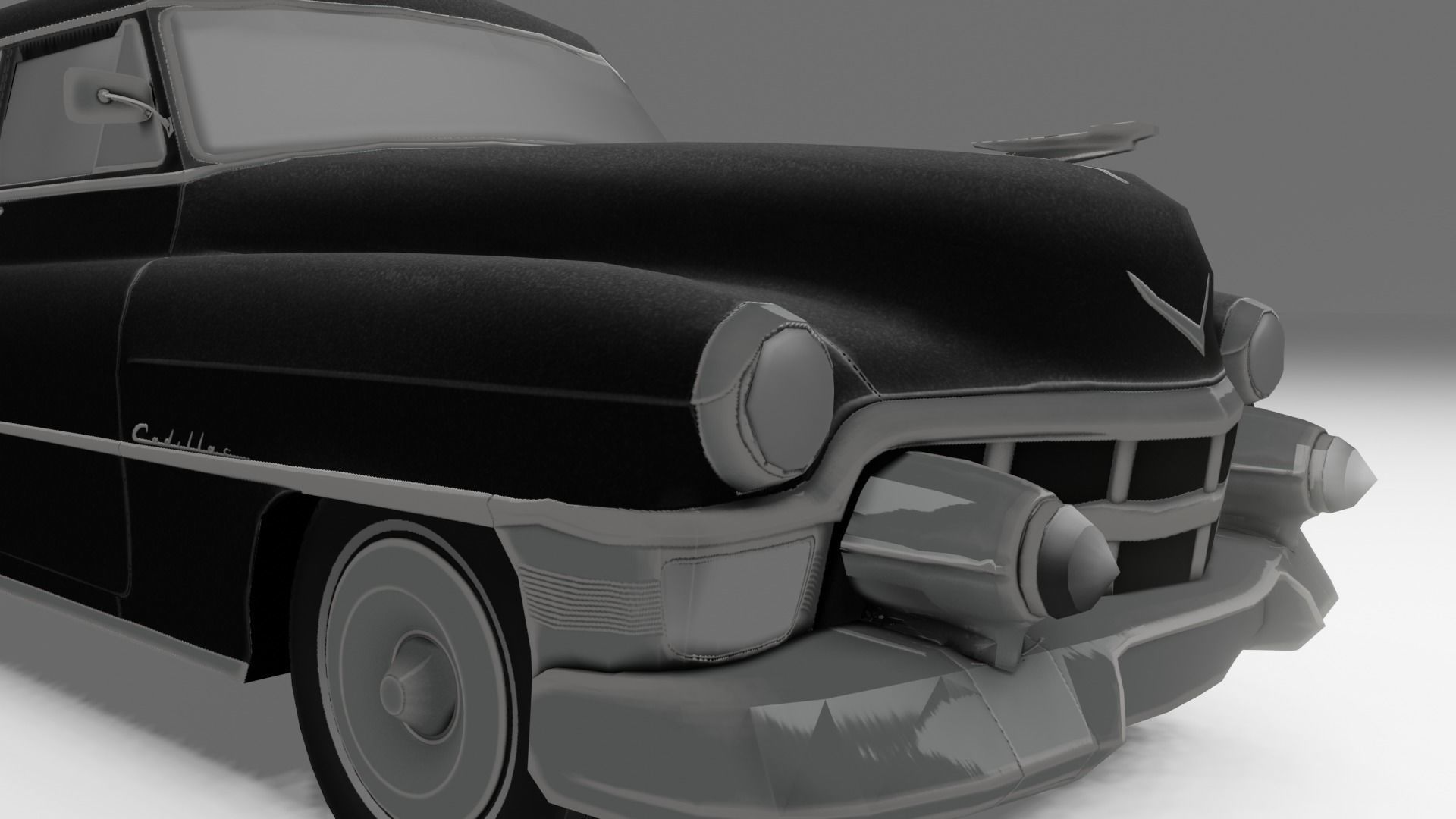 3D Low Poly - Cadillac 75 Sedan Model Low-poly 3D model_5
