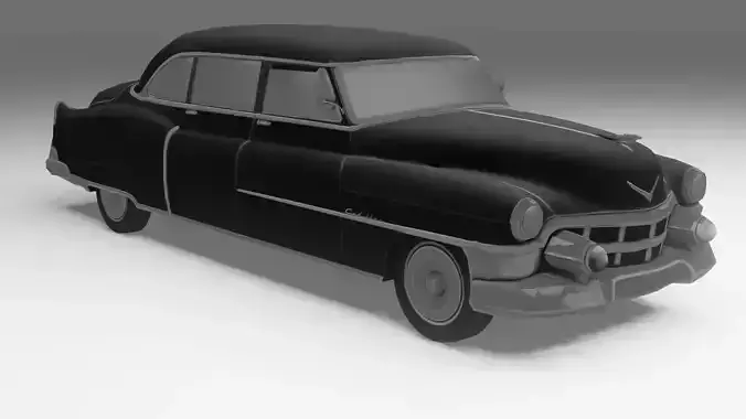 3D Low Poly - Cadillac 75 Sedan Model