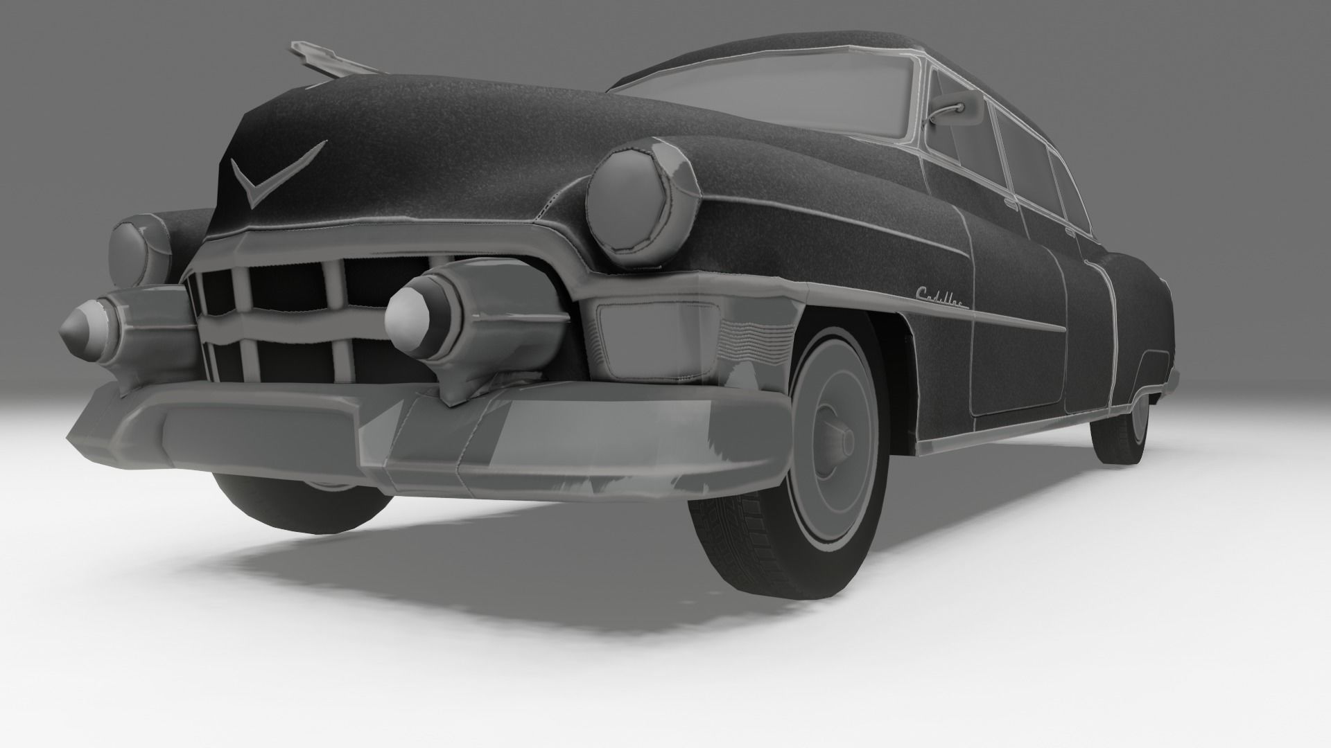 3D Low Poly - Cadillac 75 Sedan Model Low-poly 3D model_2