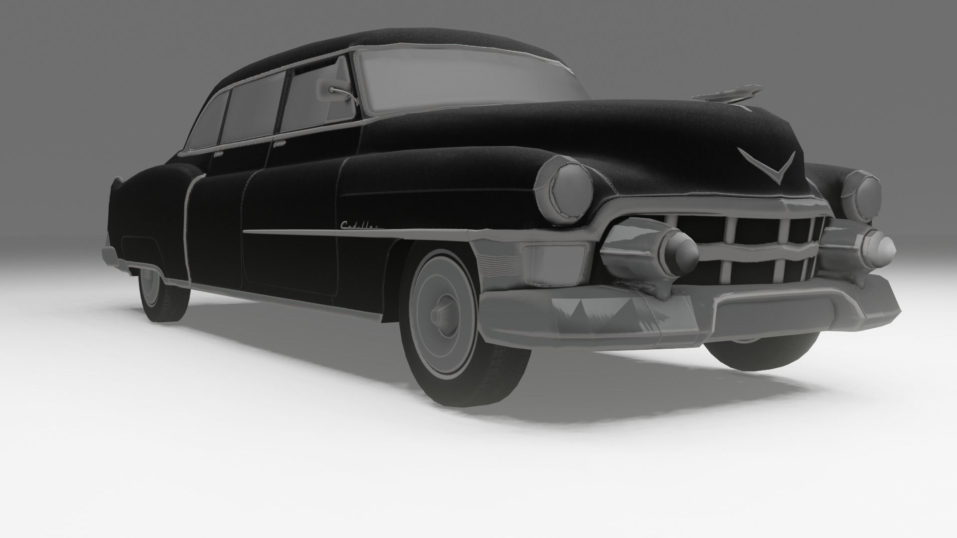 3D Low Poly - Cadillac 75 Sedan Model Low-poly 3D model_4