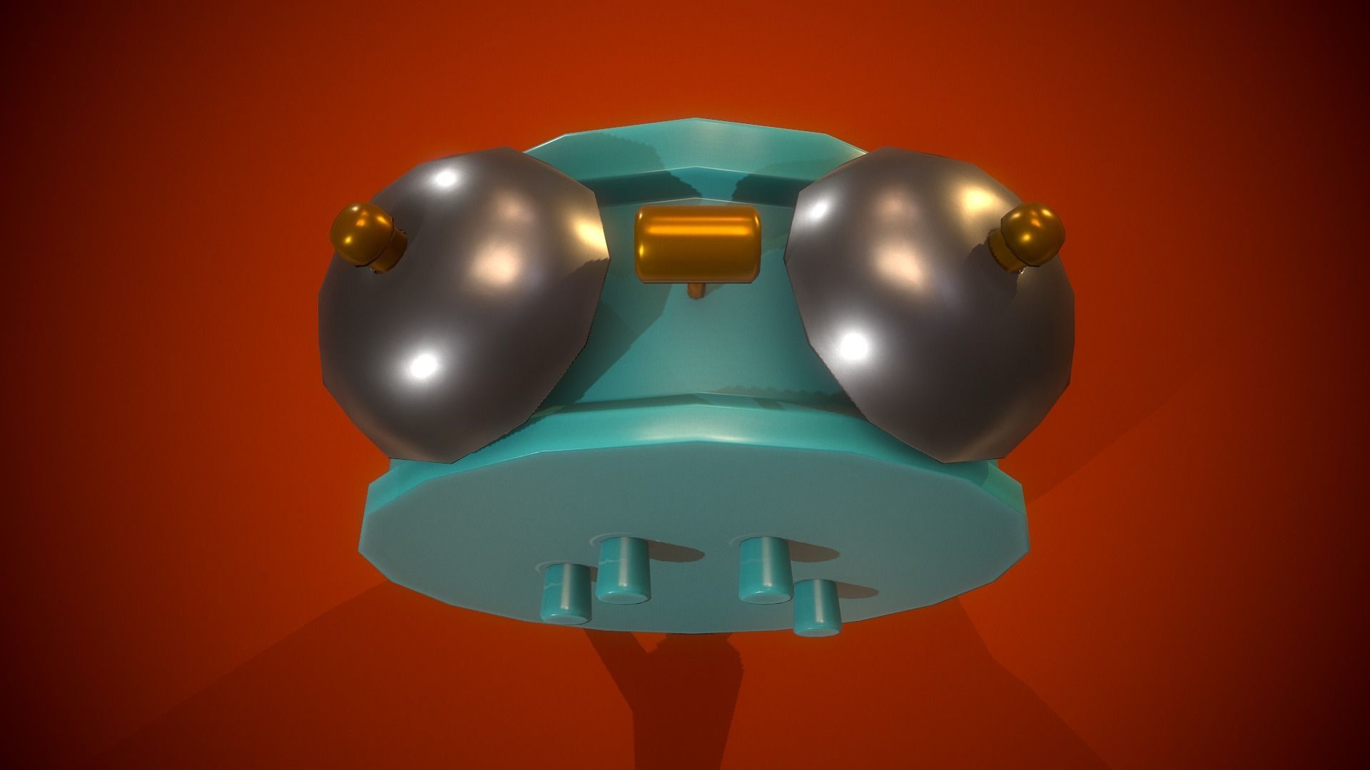 Alarm Clock PBR Low-poly game ready Free low-poly 3D model_13