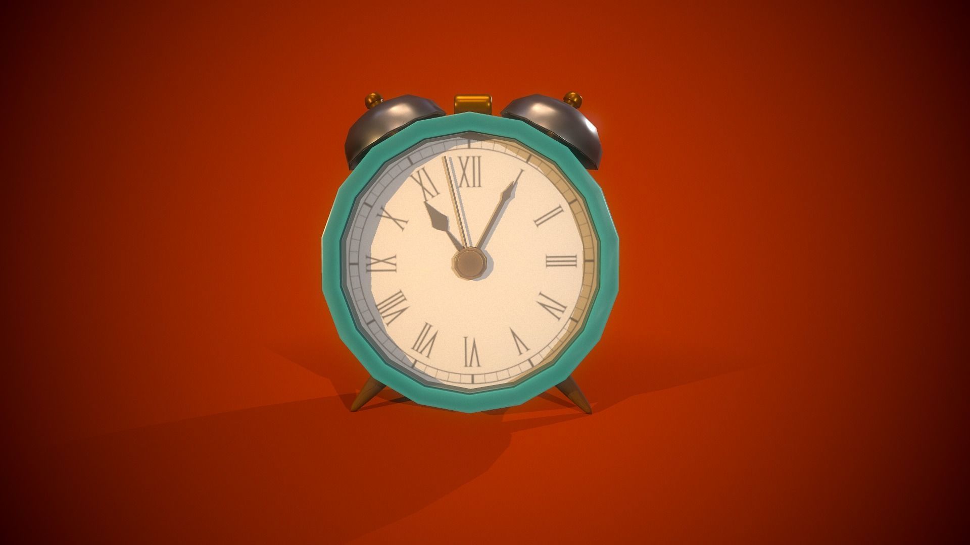 Alarm Clock PBR Low-poly game ready Free low-poly 3D model_2