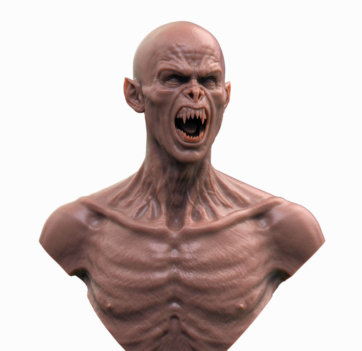 Vampire Bust 3D print model_10