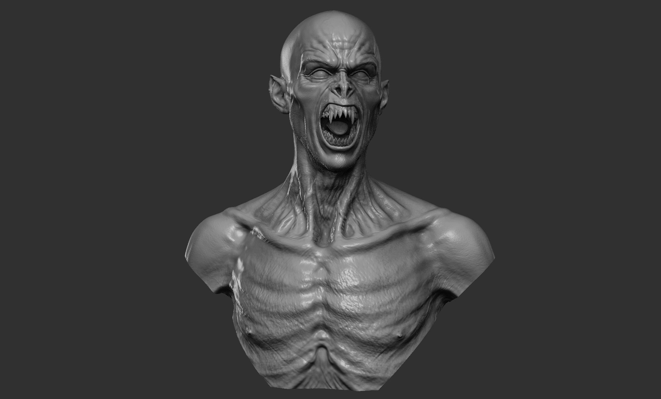 Vampire Bust 3D print model_1