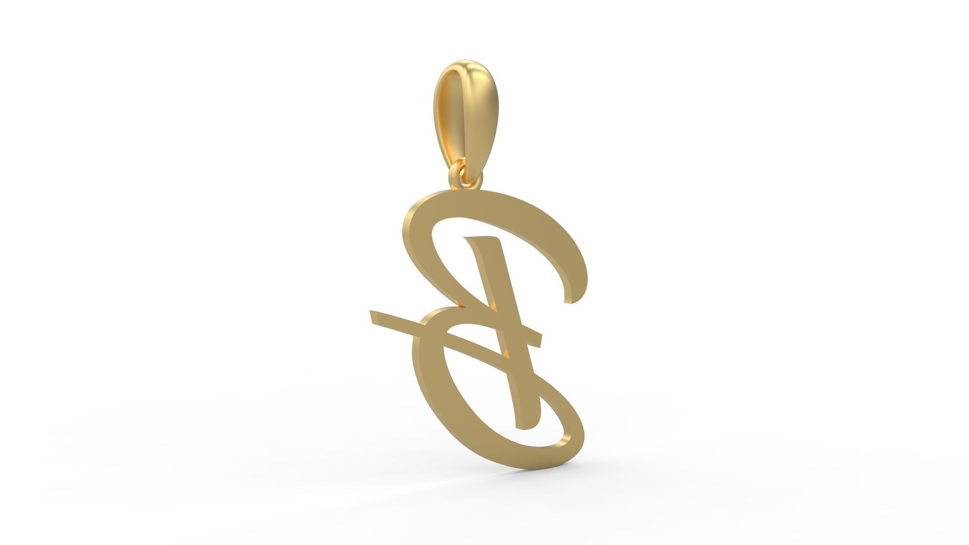 Initial Letters Pendant Brightons B 3D print model_3