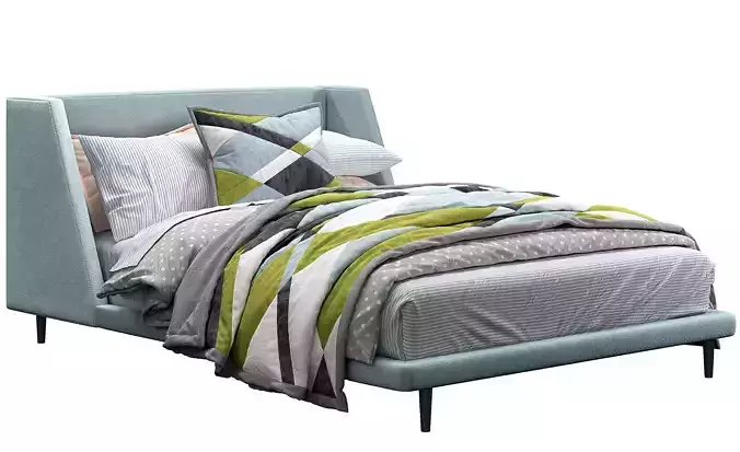 PB Mod Wingback Upholstered Bed