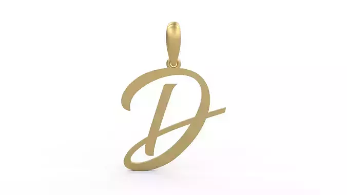 Initial Letters Pendant Brightons D 3D print model