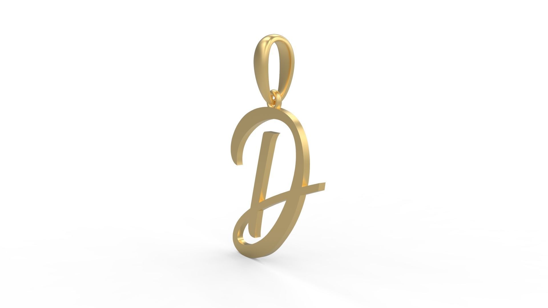 Initial Letters Pendant Brightons D 3D print model_1