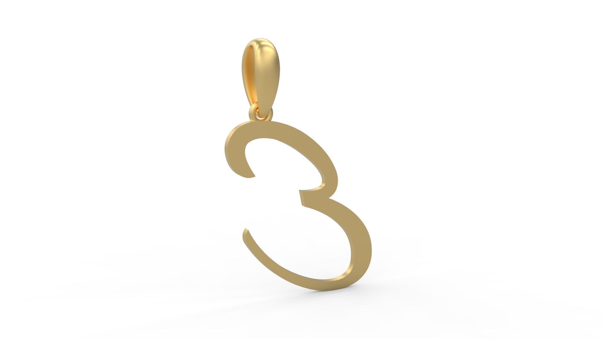 Initial Letters Pendant Brightons E 3D print model_3