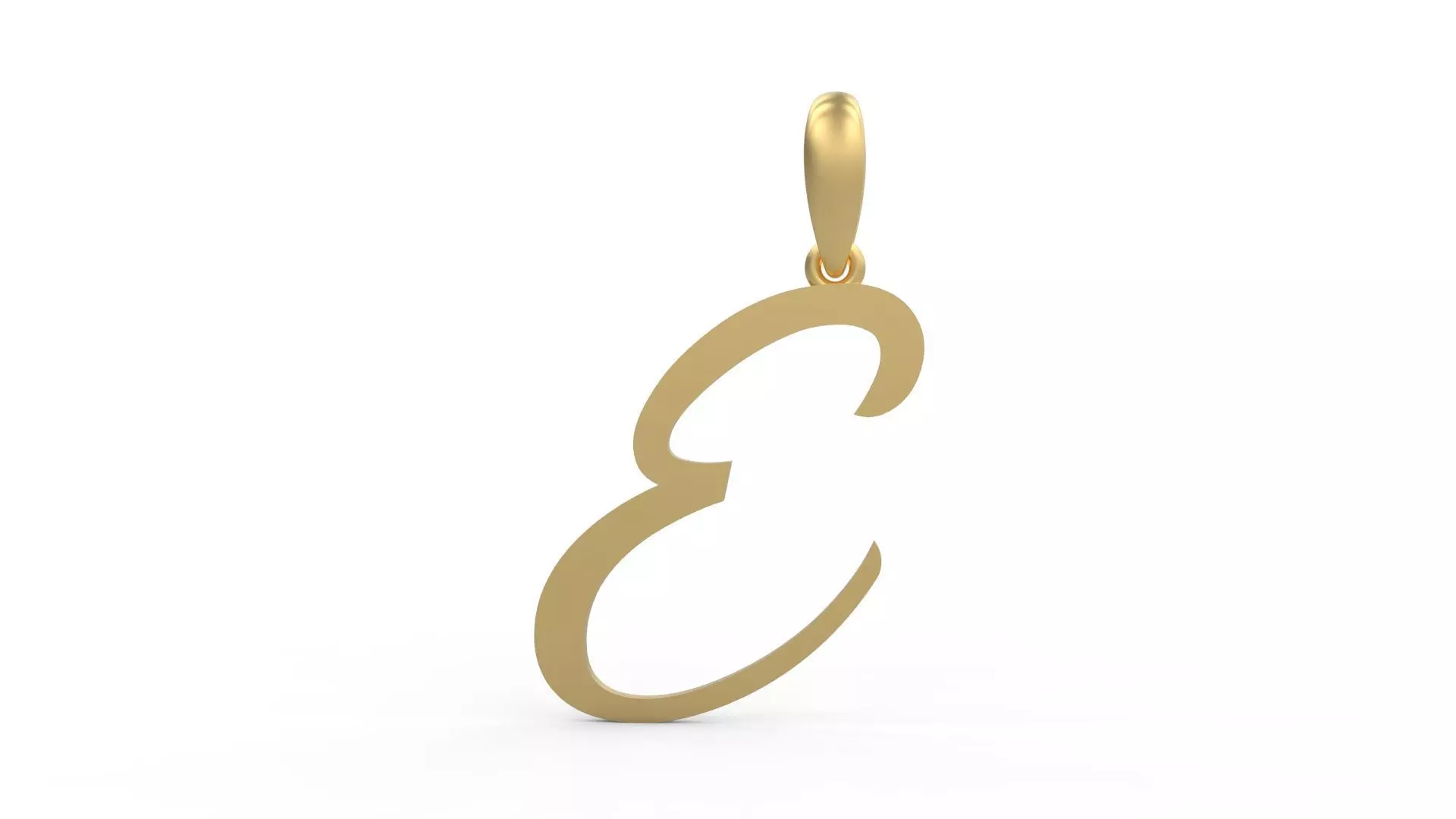 Initial Letters Pendant Brightons E 3D print model_0