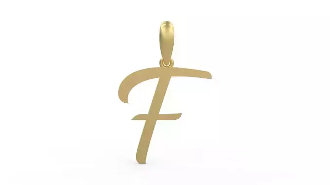 Initial Letters Pendant Brightons F 3D print model