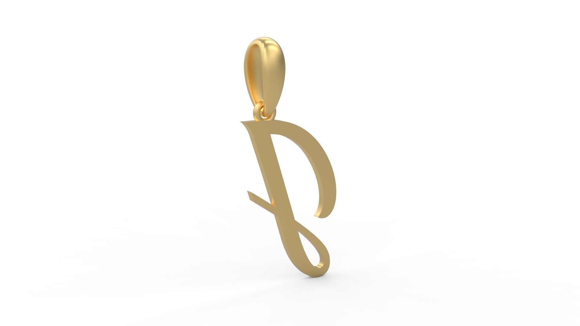 Initial Letters Pendant Brightons J 3D print model_3