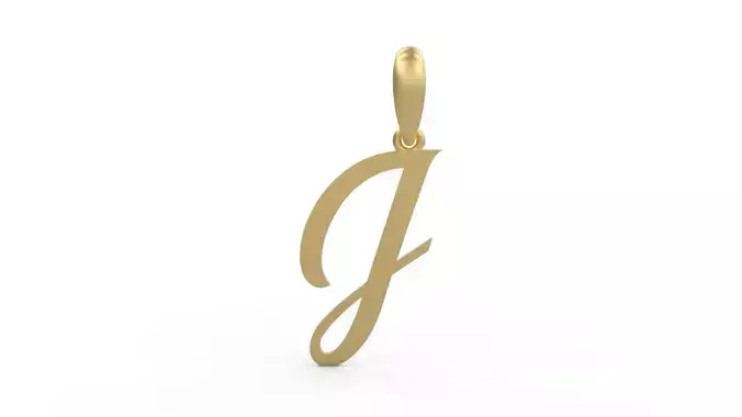Initial Letters Pendant Brightons J 3D print model