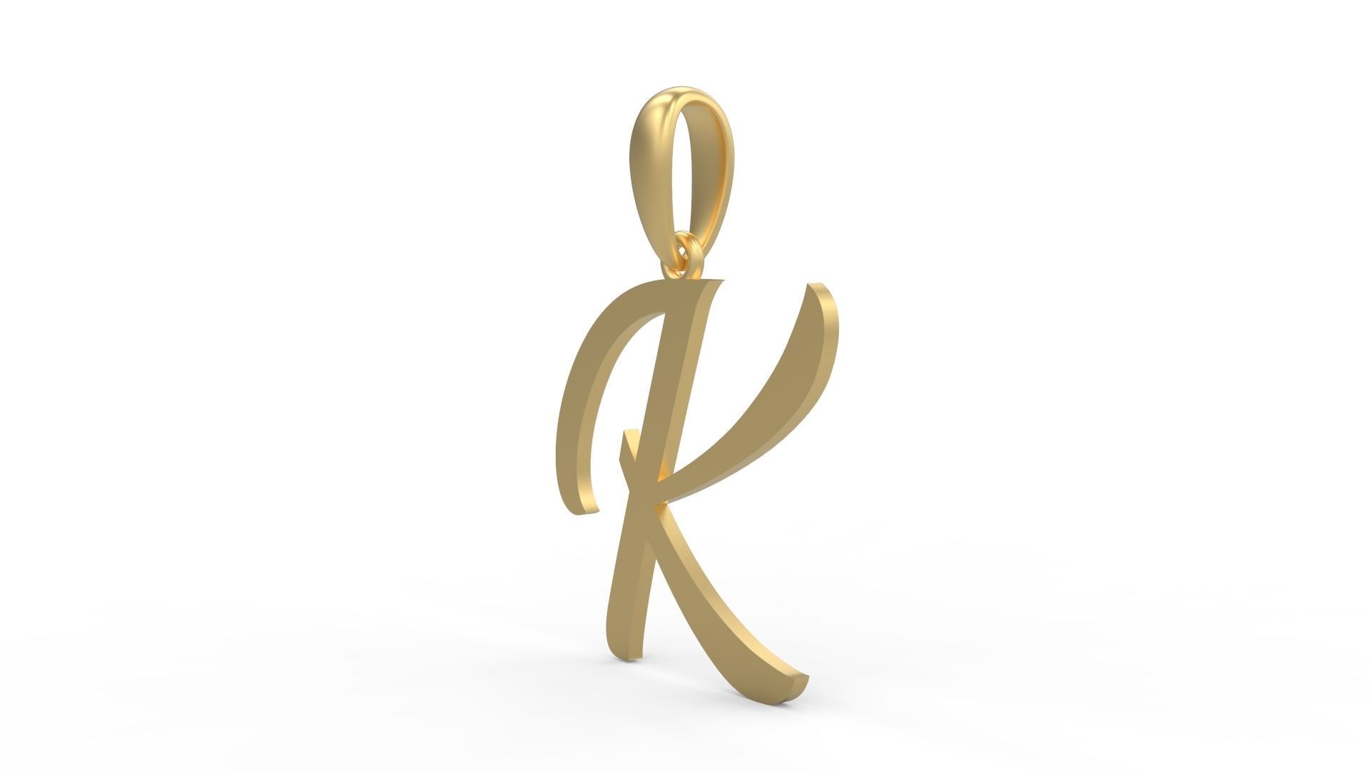 Initial Letters Pendant Brightons K 3D print model_1