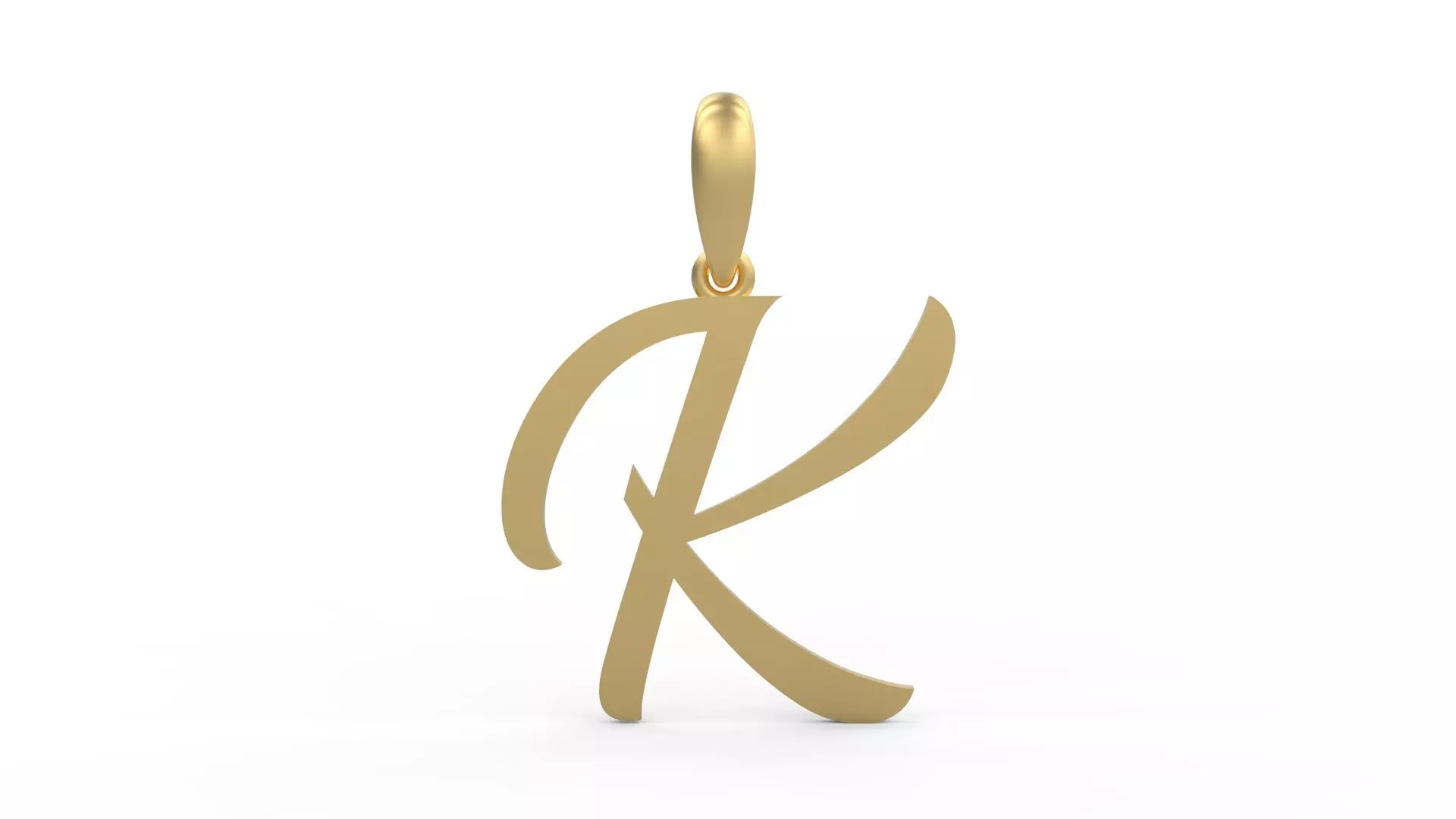 Initial Letters Pendant Brightons K 3D print model_0