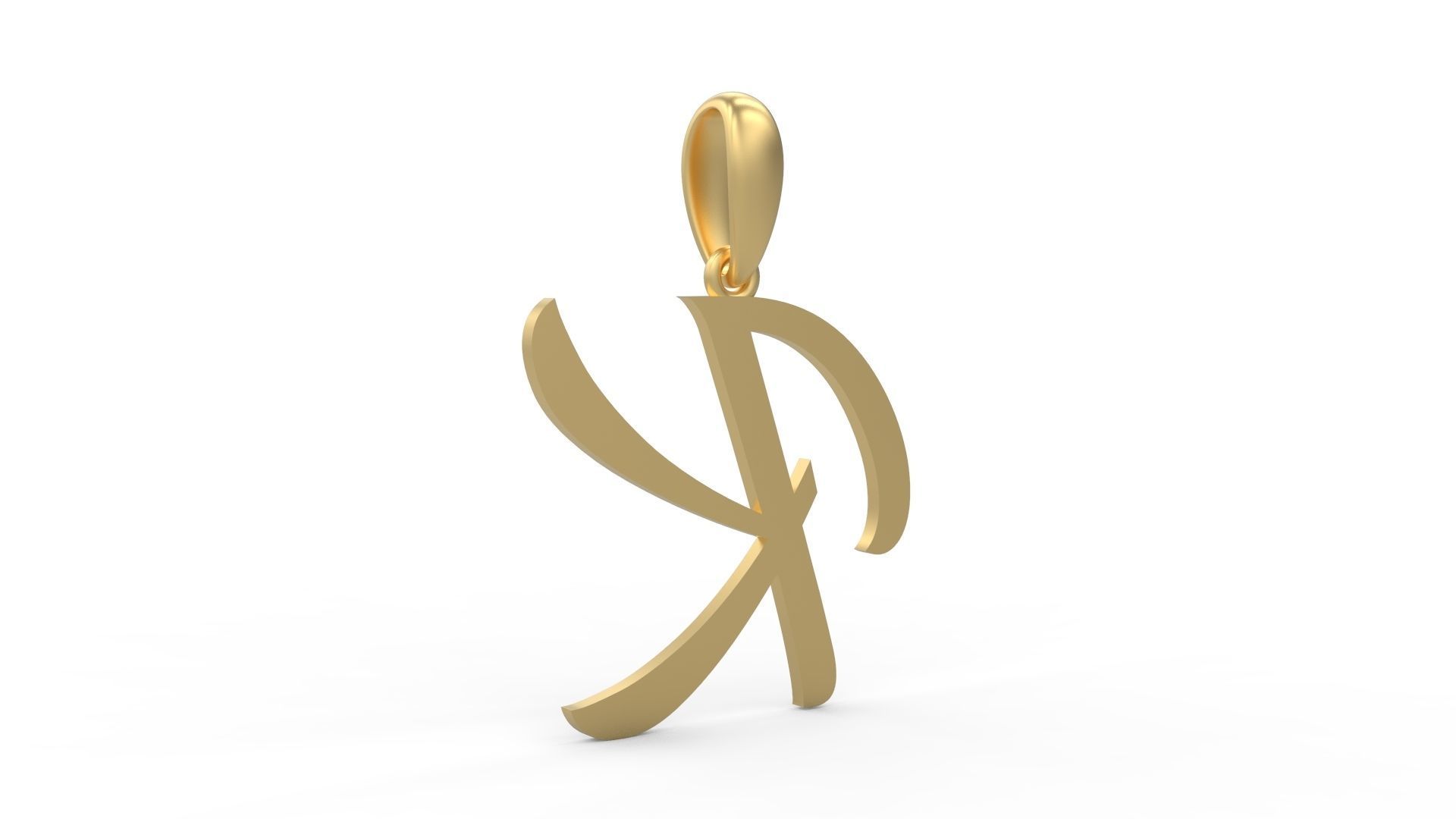 Initial Letters Pendant Brightons K 3D print model_3