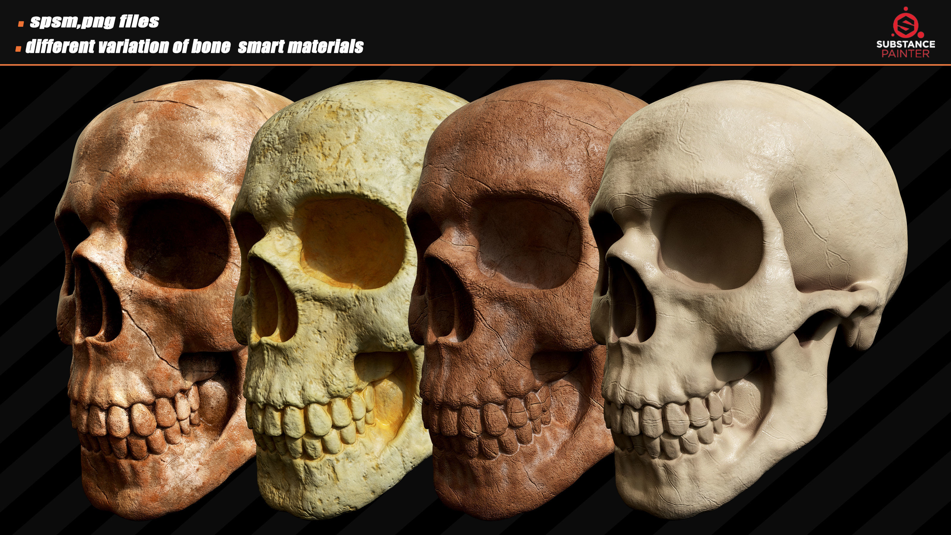 10 Bone Smart Material and 4k PBR Textures VOL01 Texture_3