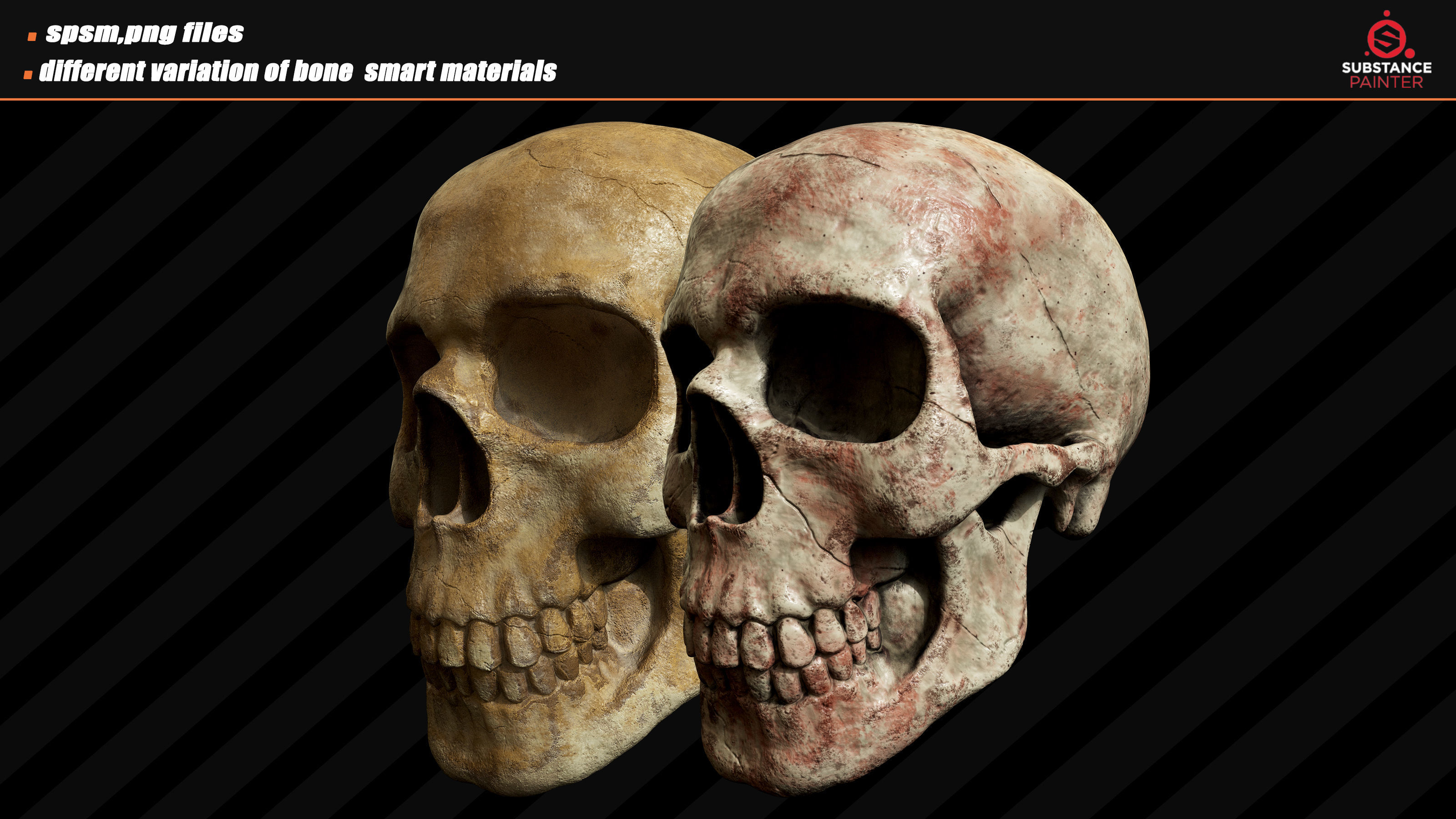 10 Bone Smart Material and 4k PBR Textures VOL01 Texture_4