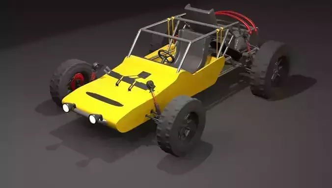 PUBG BUGGY - LOW POLY 3D Low-poly 3D model