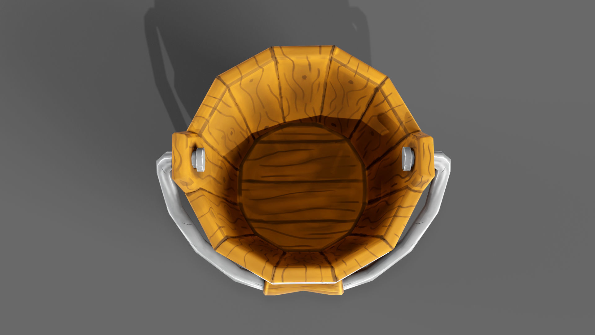 Stylized Bucket Low-poly 3D model_1