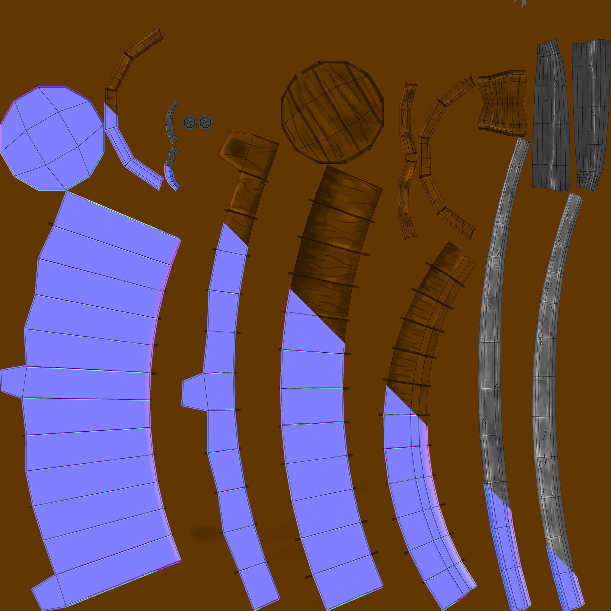 Stylized Bucket Low-poly 3D model_7