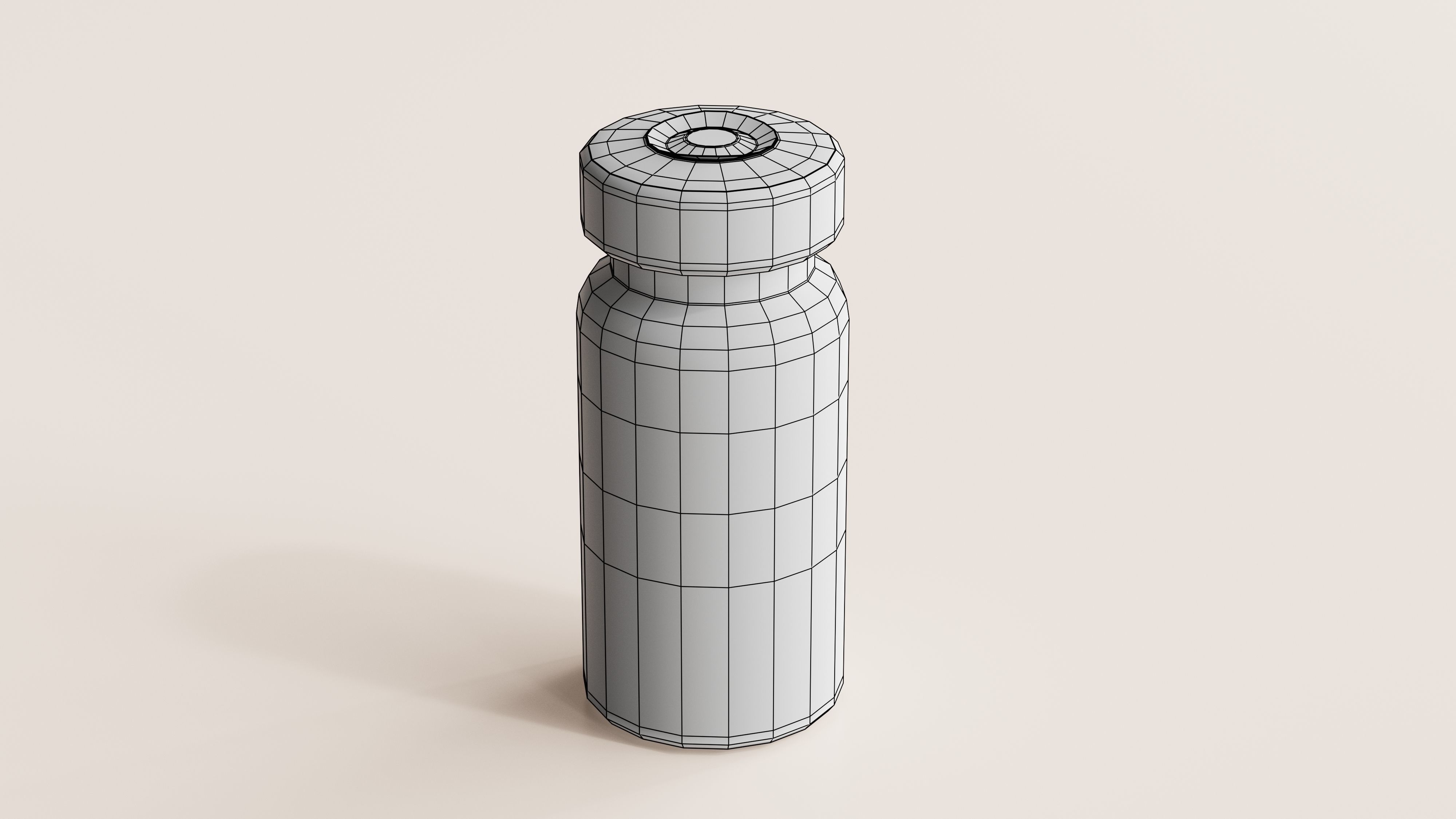 Vial Bottle Low-poly 3D model_9