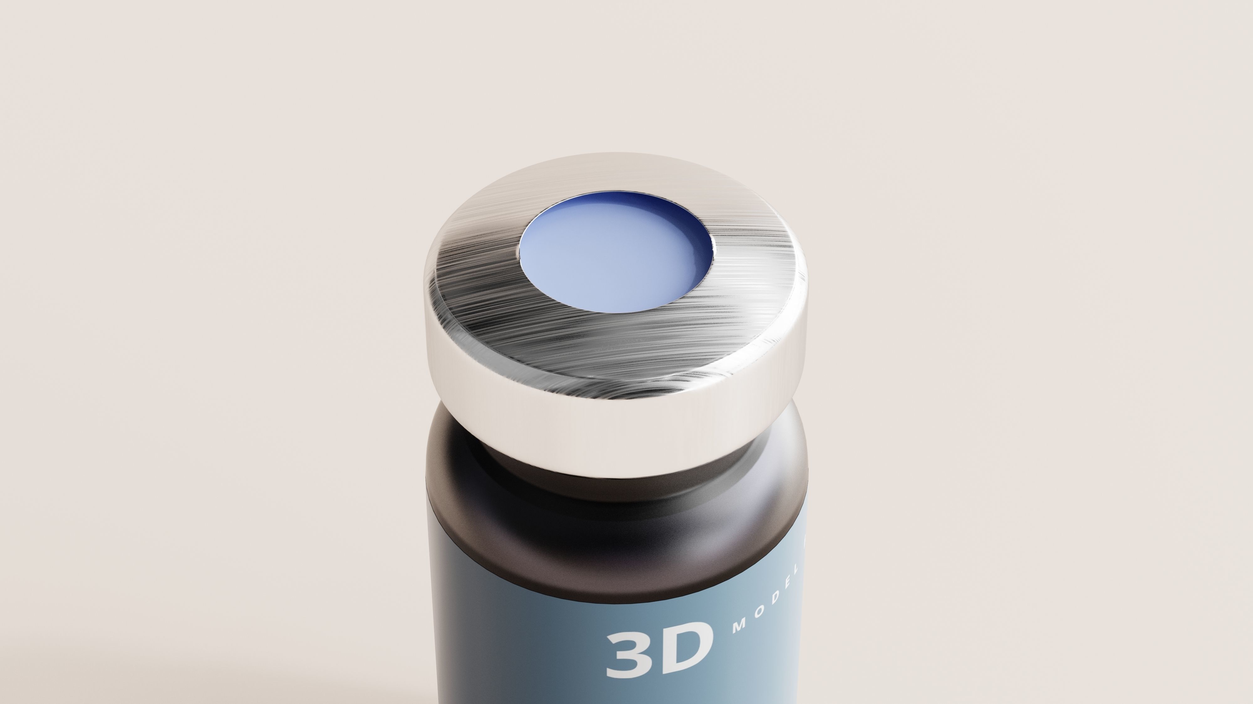 Vial Bottle Low-poly 3D model_6