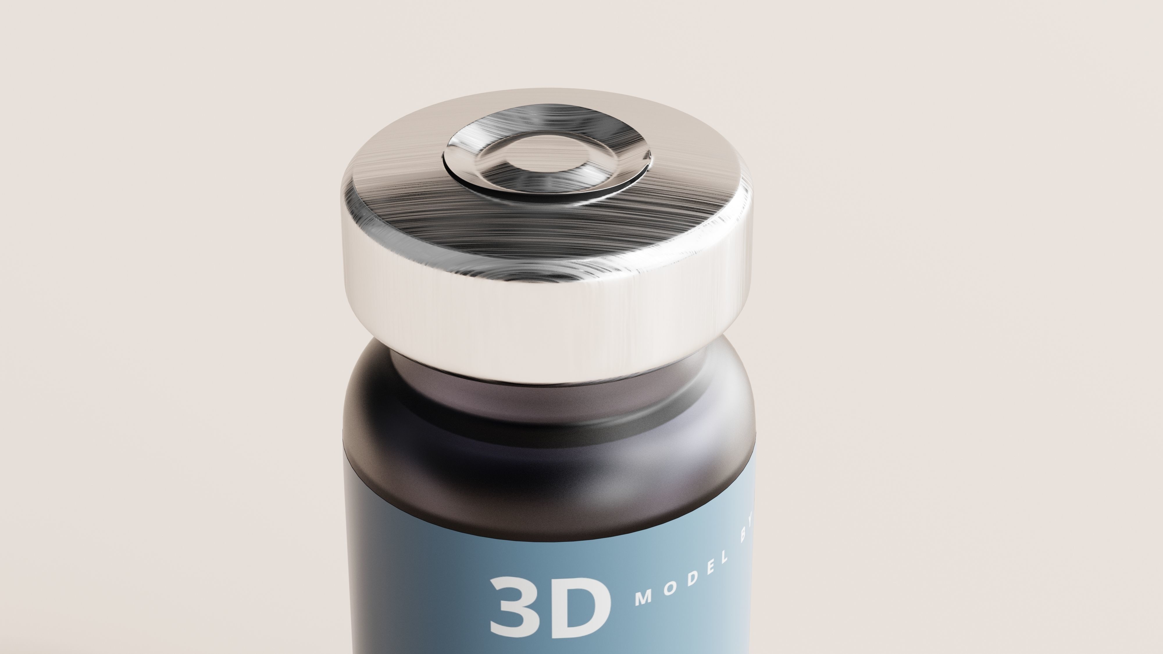 Vial Bottle Low-poly 3D model_4