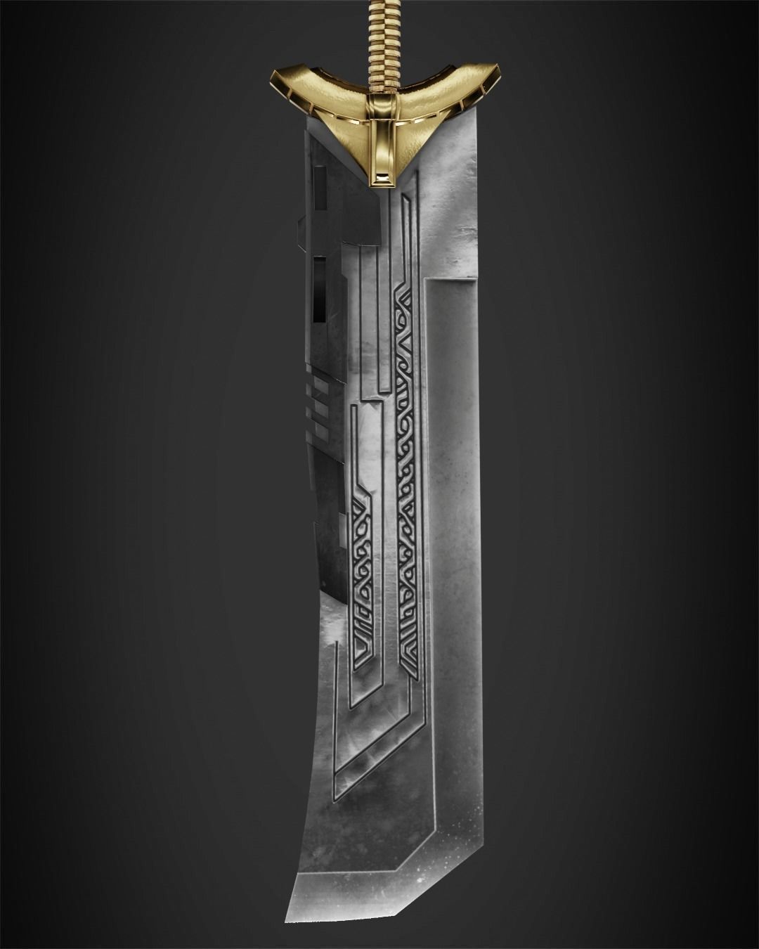 Thanos Double-Edged Sword for Cosplay 3D print model_7