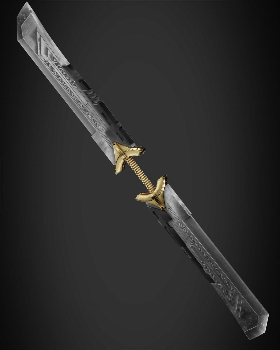 Thanos Double-Edged Sword for Cosplay 3D print model_4