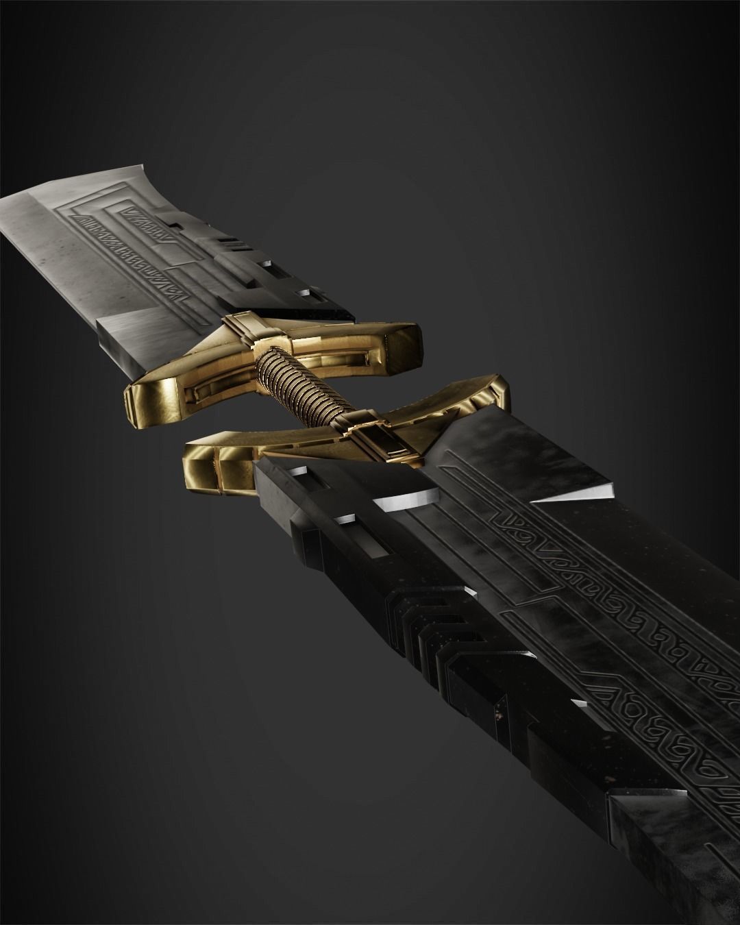 Thanos Double-Edged Sword for Cosplay 3D print model_9