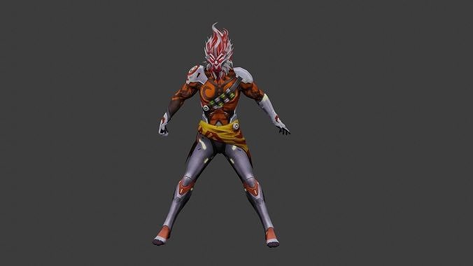 free fire 3d bundle wukong monkeyking 3D model