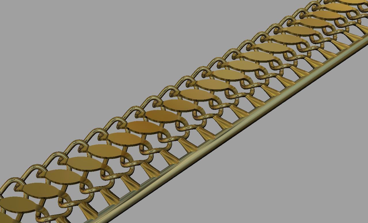 One piece fusion chain is cast directly 3D print model_1