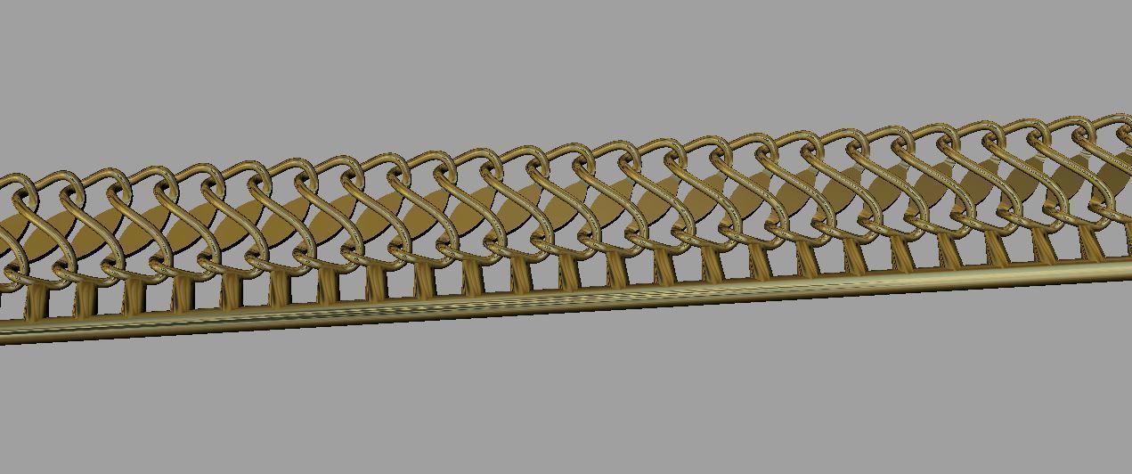 One piece fusion chain is cast directly 3D print model_4