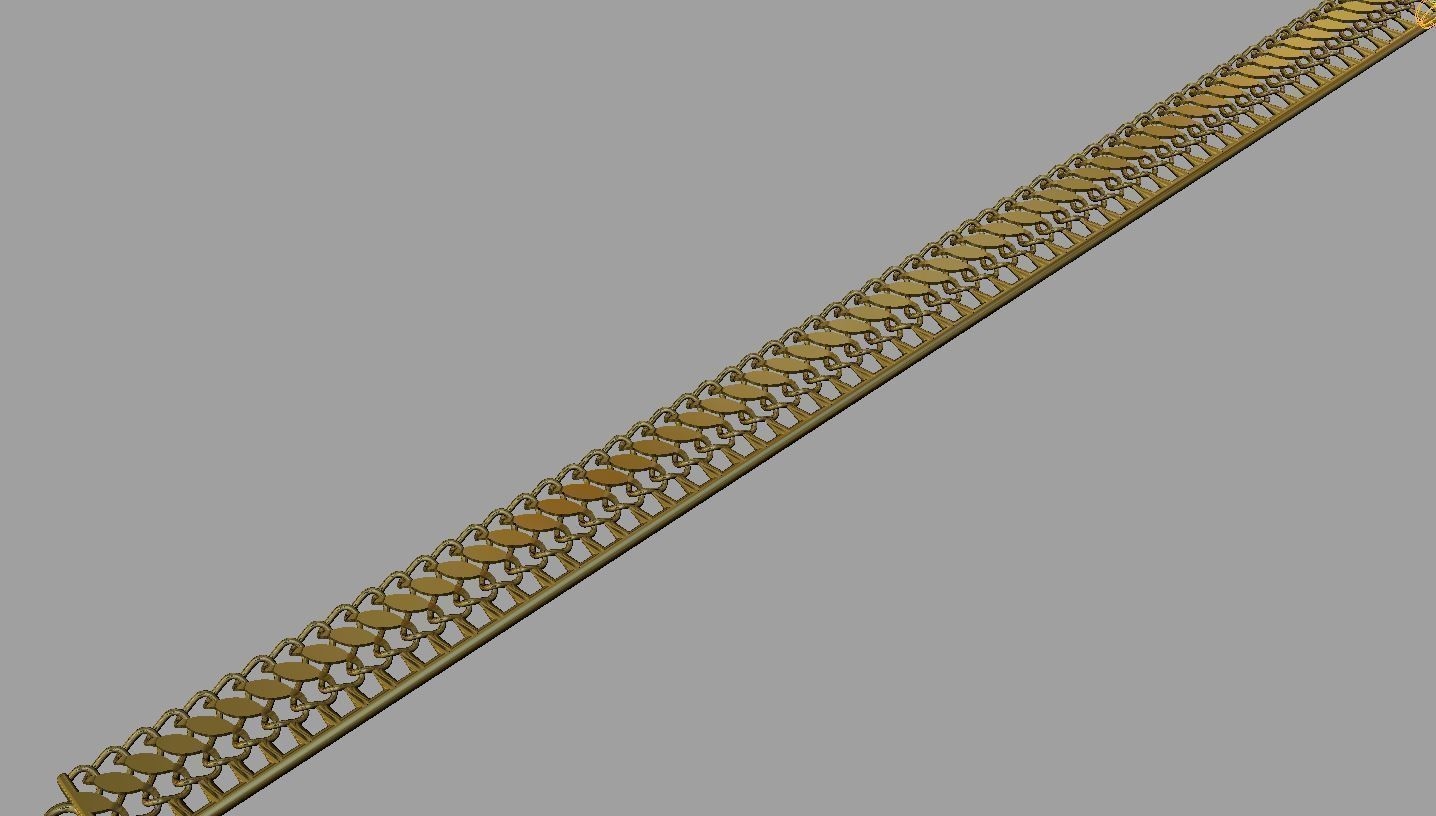 One piece fusion chain is cast directly 3D print model_3