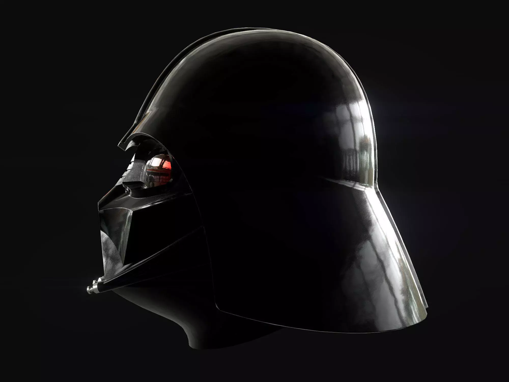 Darth Vader helmet Low-poly 3D model_0