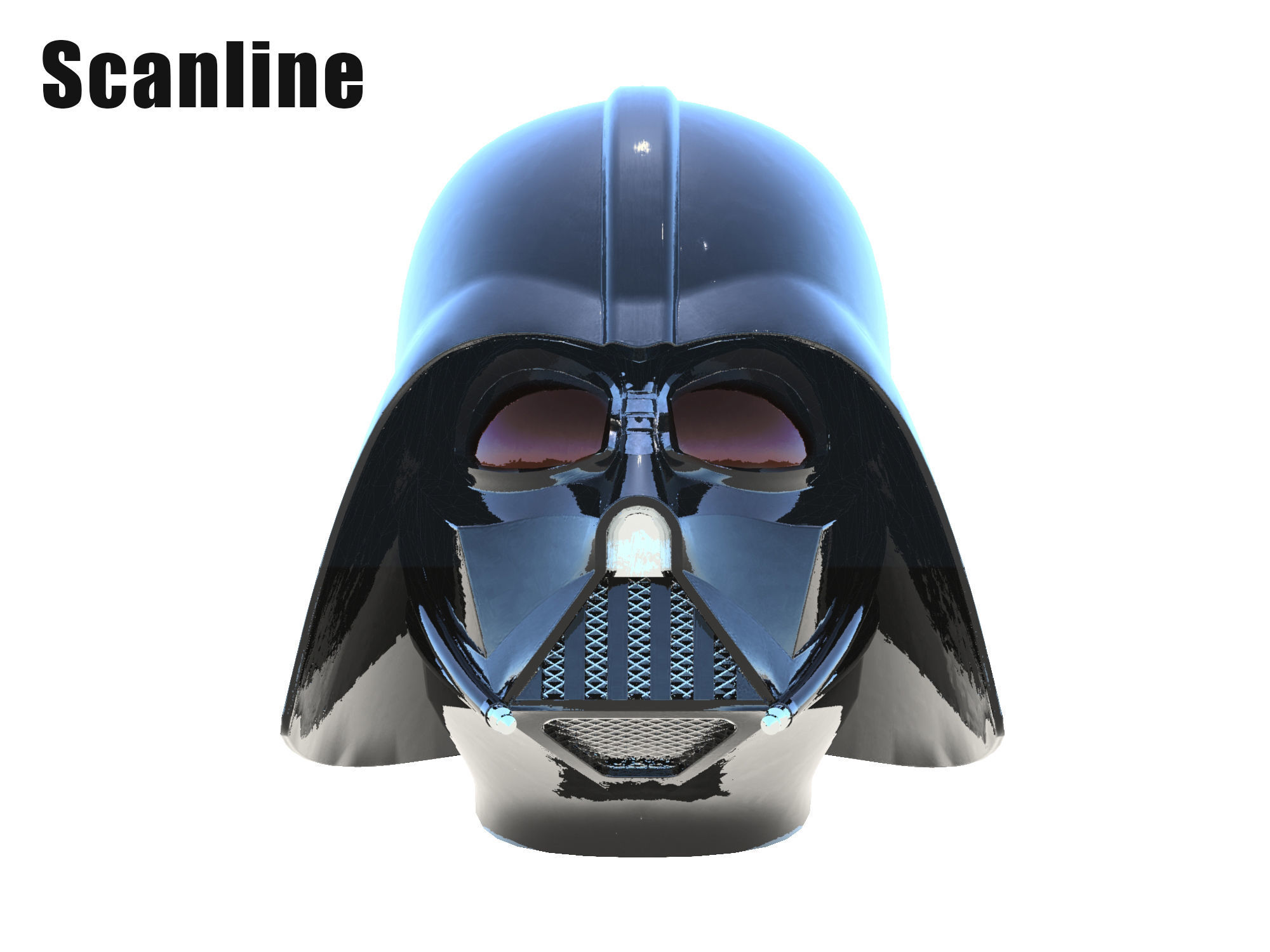 Darth Vader helmet Low-poly 3D model_19
