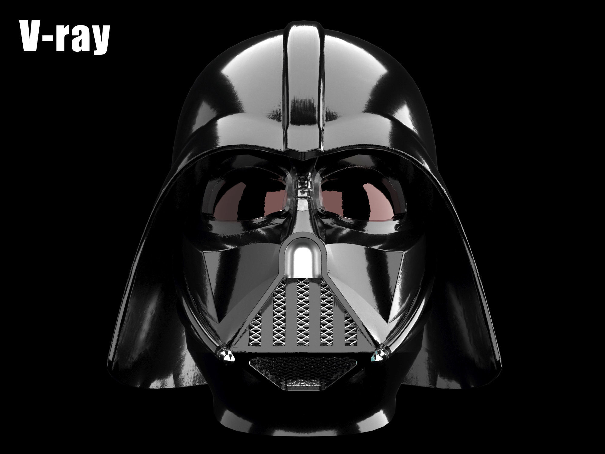 Darth Vader helmet Low-poly 3D model_17