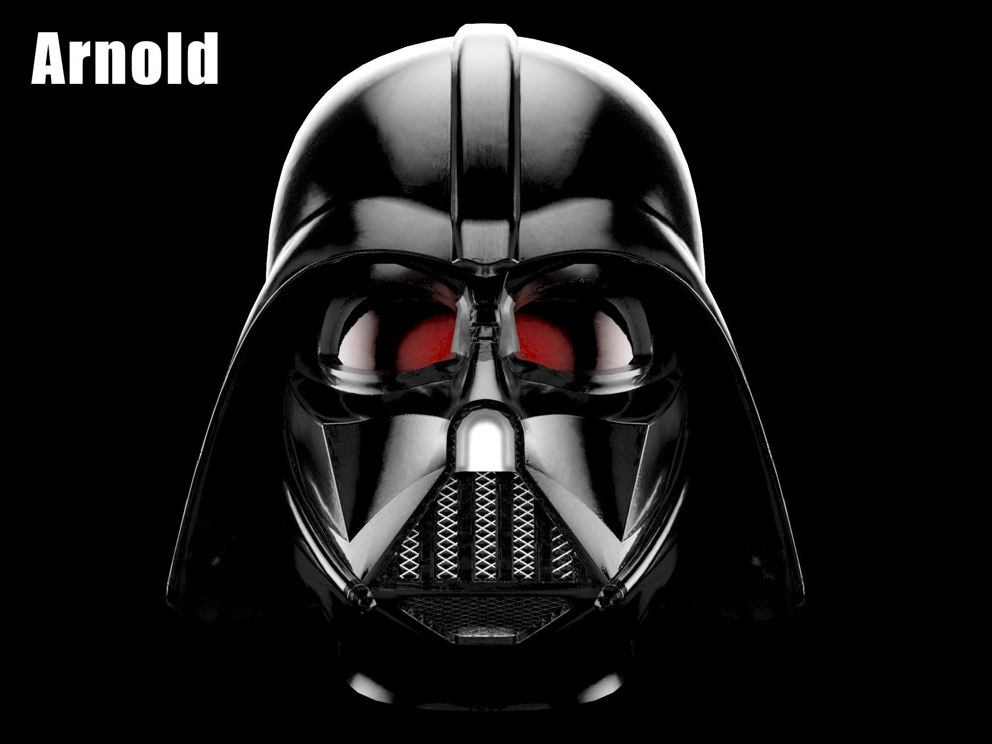 Darth Vader helmet Low-poly 3D model_18