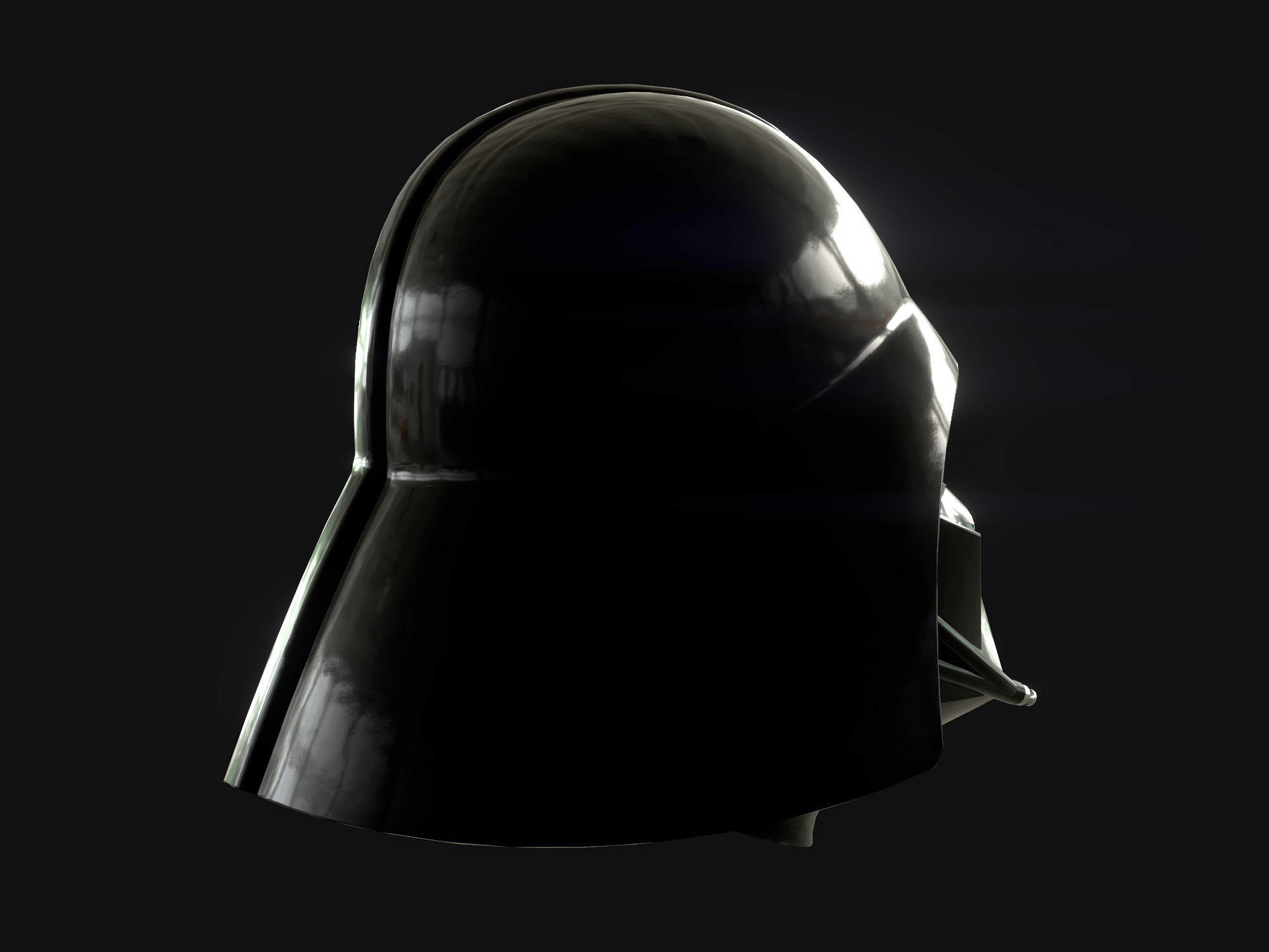 Darth Vader helmet Low-poly 3D model_5