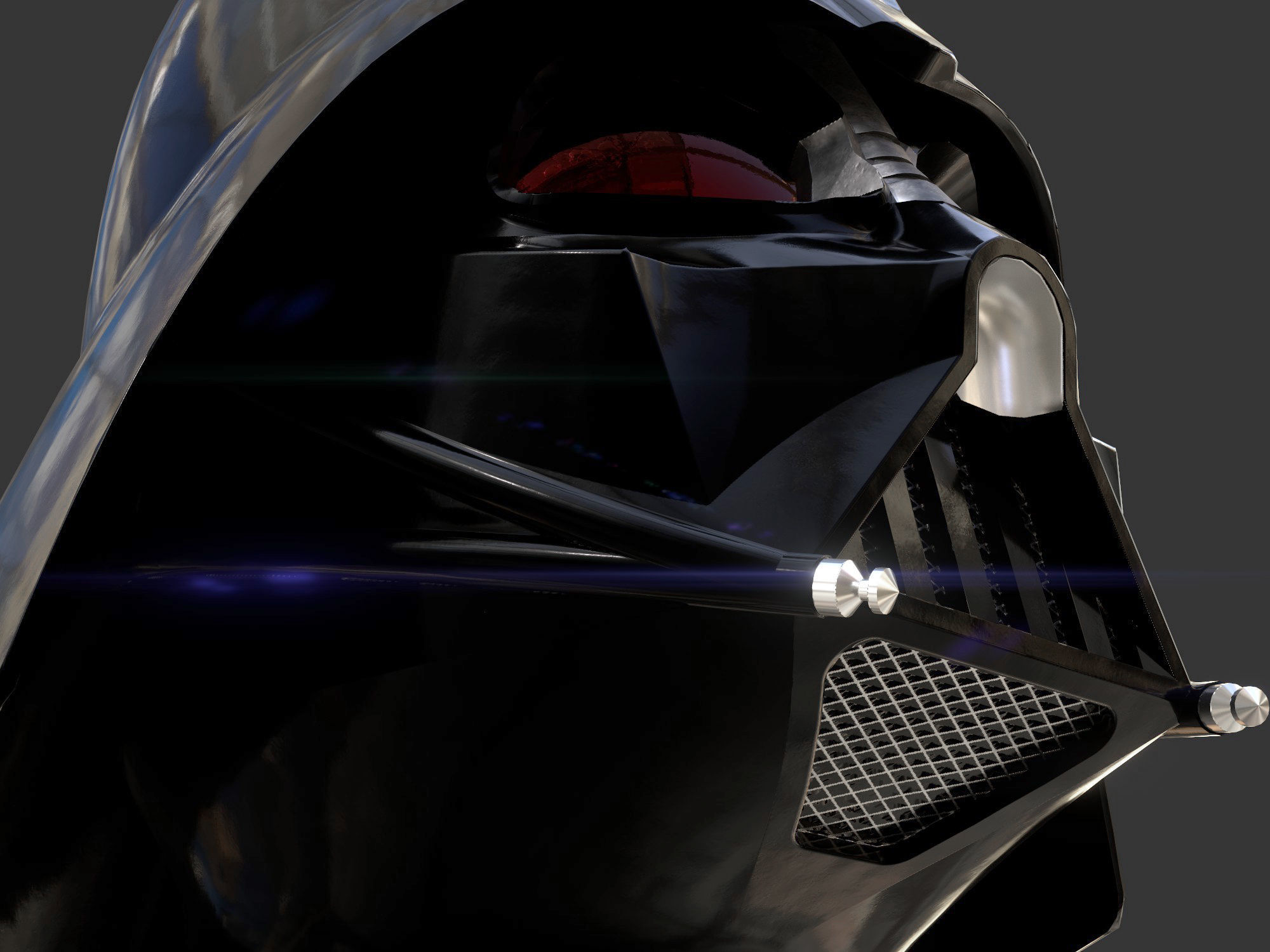 Darth Vader helmet Low-poly 3D model_11
