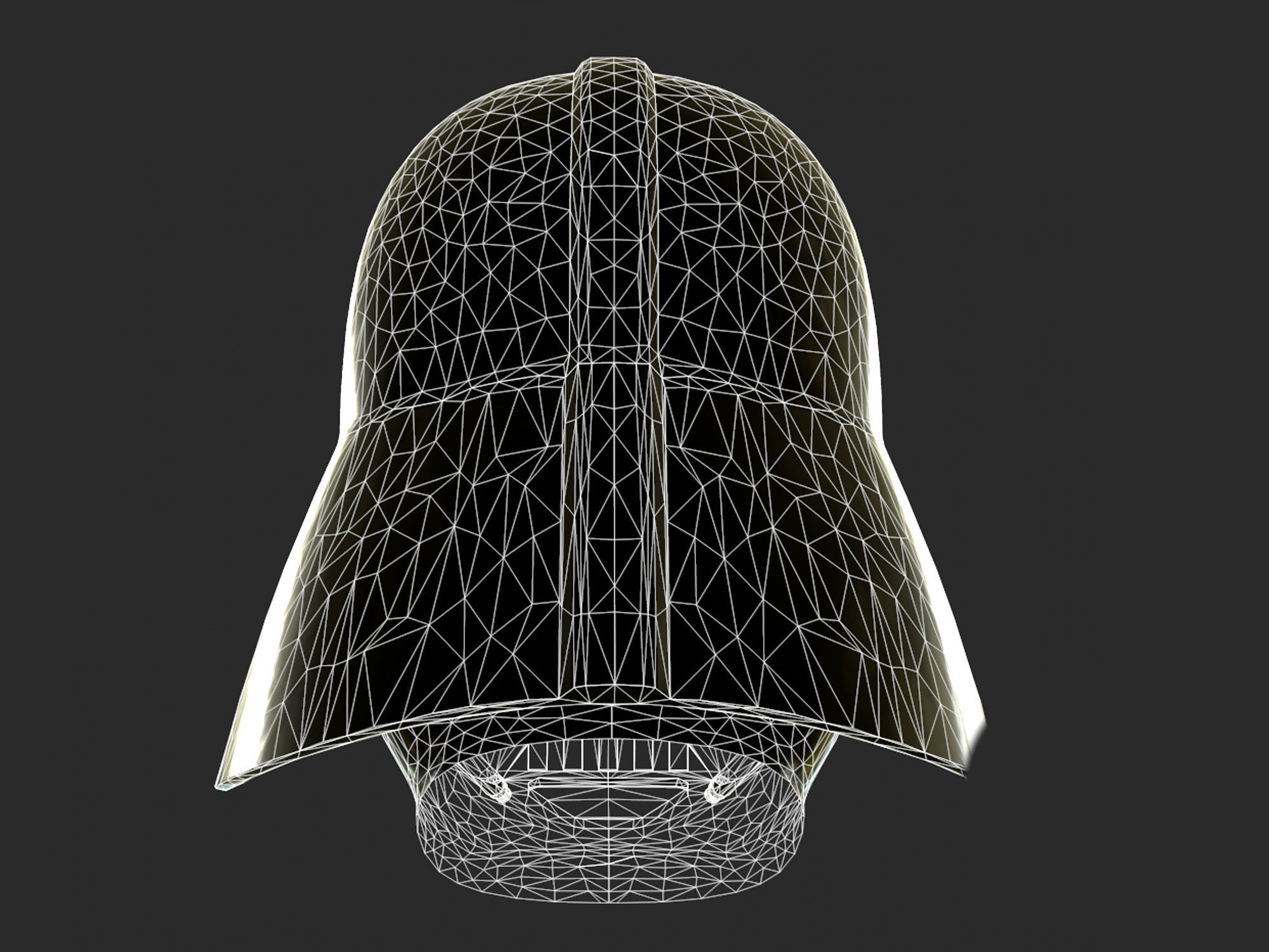 Darth Vader helmet Low-poly 3D model_15