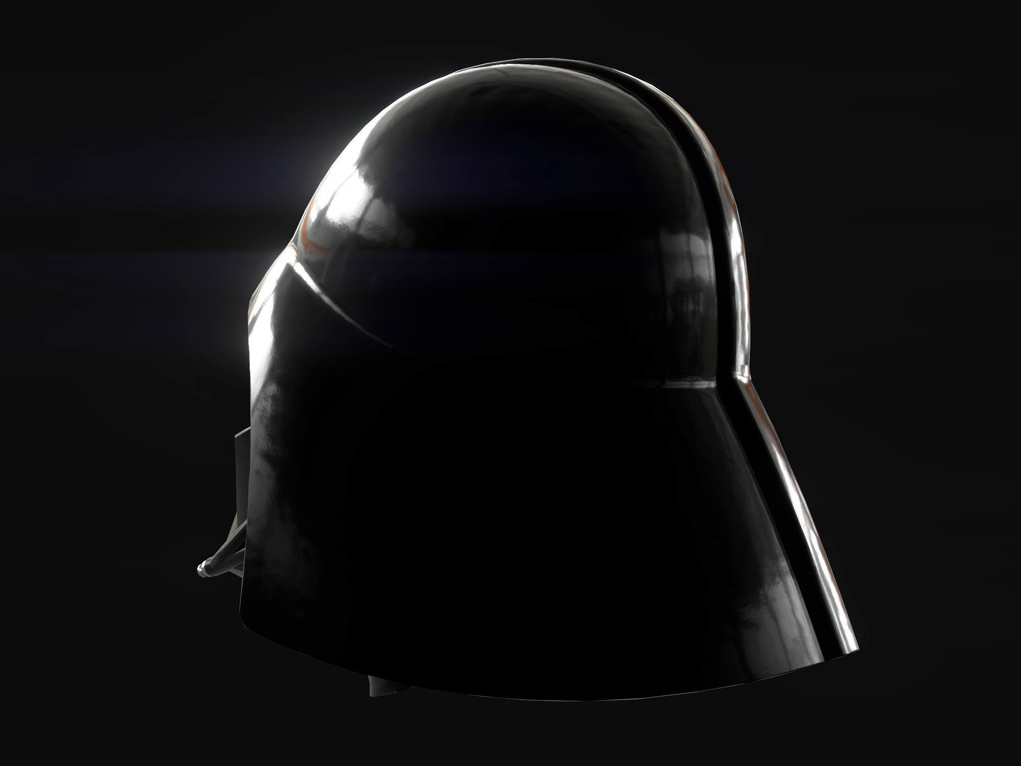 Darth Vader helmet Low-poly 3D model_3