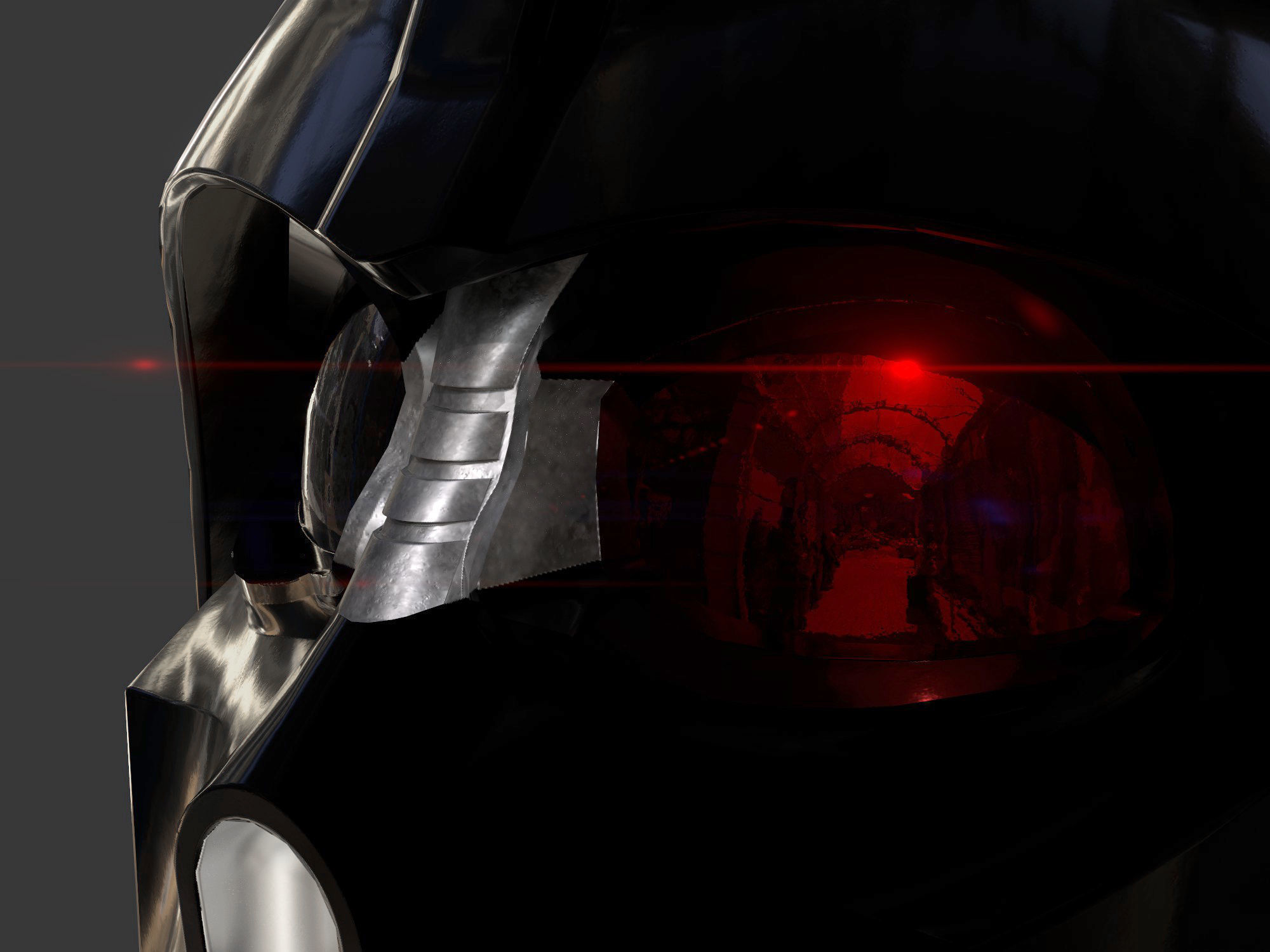 Darth Vader helmet Low-poly 3D model_12