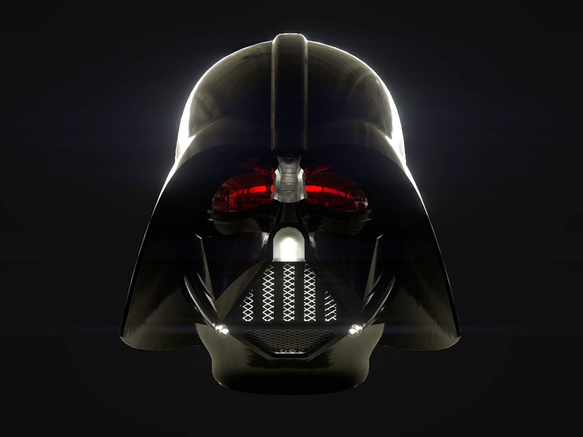 Darth Vader helmet Low-poly 3D model_1