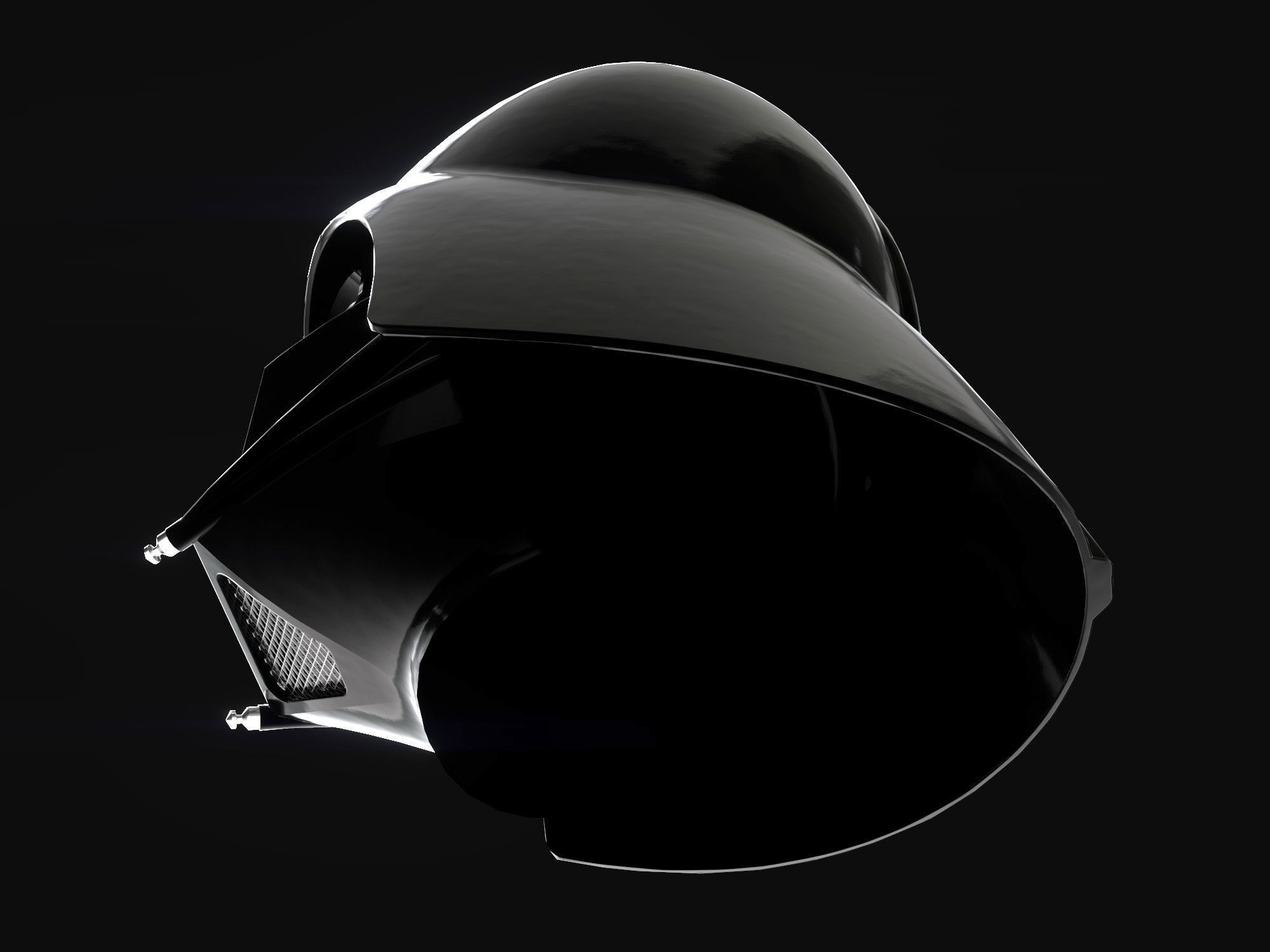 Darth Vader helmet Low-poly 3D model_8